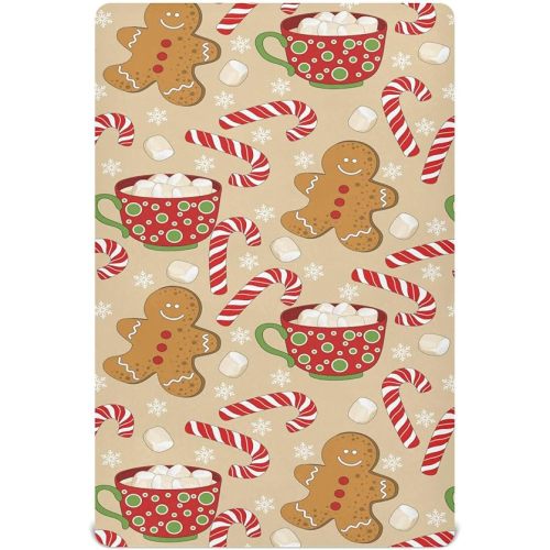 Caikeny Fitted Crib Sheet for Boys Girls Christmas Gingerbread Man Baby Crib Sheets Snowflakes Bassinet Sheets Crib Mattress Bed Sheets for Toddler Newborn Infant 27 x 39 in