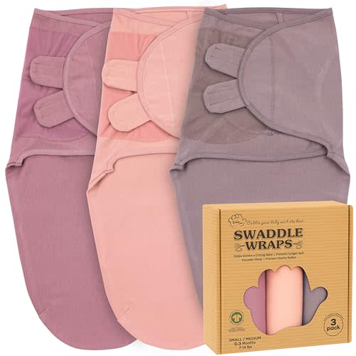 Bublo Baby Newborn Swaddle 0–3 Months – GOTS Certified Organic Cotton Baby Swaddle Blankets, Soft Breathable Infant Swaddles for Newborn Boys & Girls (3-Pack)