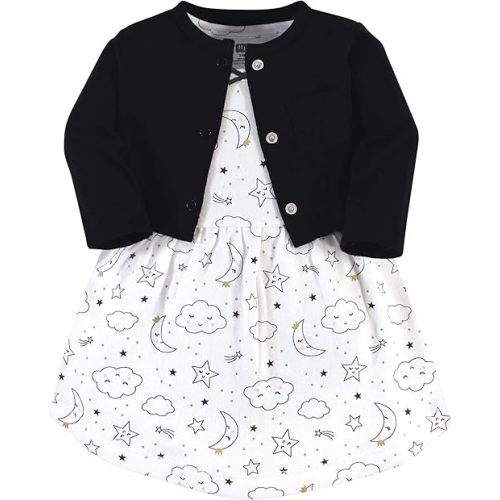 Hudson Baby Baby Girls' Cotton Dress and Cardigan Set