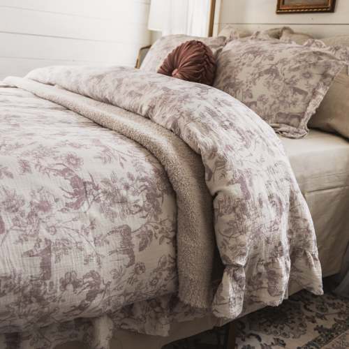 Western Daydream Rose Cotton Muslin Duvet Cover/Sham Set