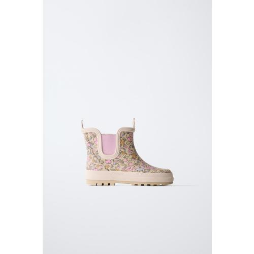 FLORAL RAIN BOOTS - Off White | ZARA United States