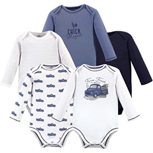 Touched by Nature unisex-baby Organic Cotton Long-sleeve Bodysuits