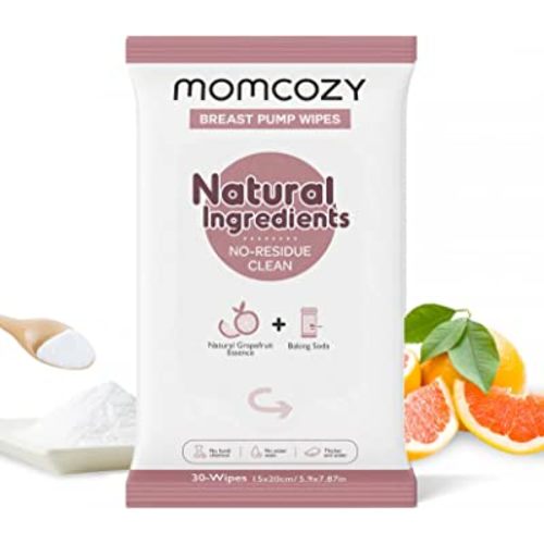 Momcozy Natural Breast Pump Wipes for Pump Parts Cleaning On-the-go