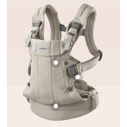 BabyBjörn Baby Carrier Harmony, Color: Light Beige, Style: Woven Melange