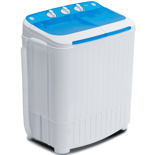 TABU 16.5lbs Portable Washer, Twin Tub, Compact for Apartment, Dorms, Laundry, White&Blue