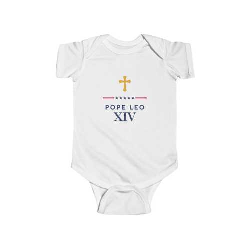 Pope Leo XIV Baby Onesie | Infant Outfit for Baptism | Baby Shower Gift | Catholic Christening Gift | Pope Leo Baby Outfit | Catholic Baby