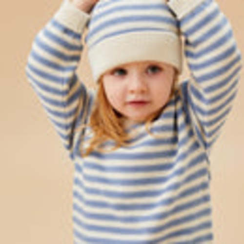 Striped High Neck Knitted Sweater | Organic Cotton Kids Clothing | MORI US