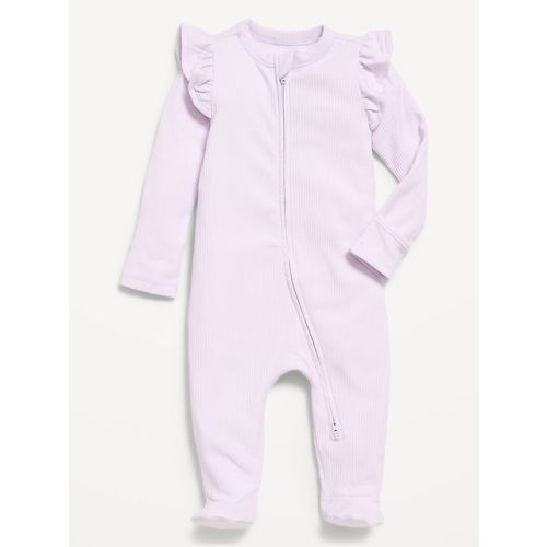 Ribbed 2-Way-Zip Sleep & Play Footed One-Piece for Baby