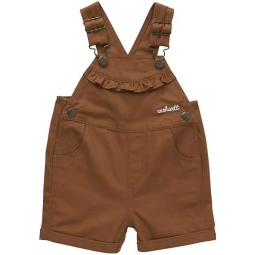 Carhartt Baby Girls' Canvas Ruffle Front Shortall