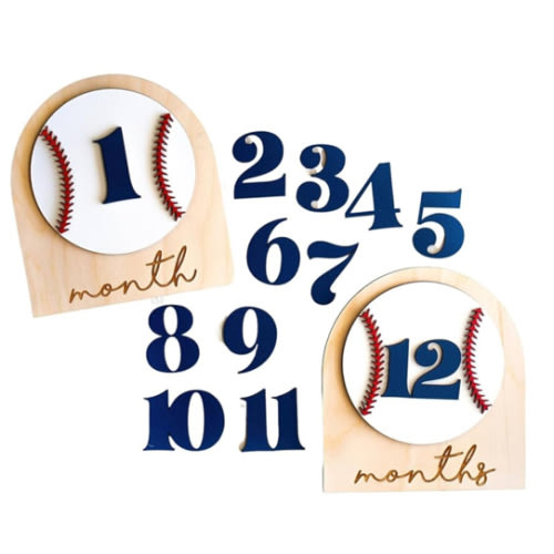 Baby Monthly Milestone Cards Monthly Milestone Discs Newborn Photography Props Baby Announcement Sign Baby Girl Wooden Boho Flower Milestone Card 1-2 Months Interchangeable Milestone (Boho Flower)