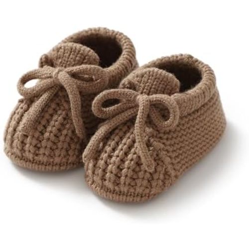 DovFanny Baby Booties Newborn Baby First Shoes Cozy Warm Knit Soft Booties for Toddler Infant Boy Girl