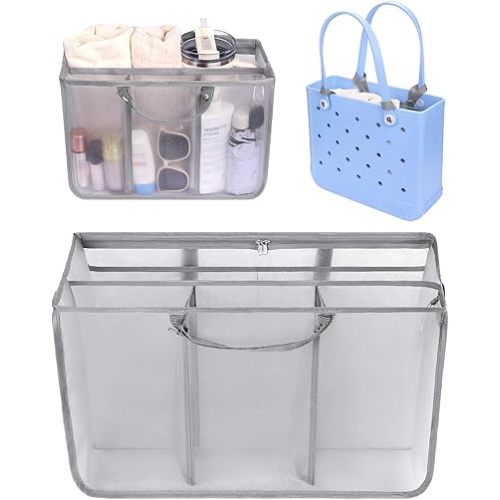 OUTXE Beach Bag Organizer Compatible with Baby Bogg Bag Accessories Inserts, Lightweight Mesh Insert Divider Pouch for Small Bogg Bags, Beach Tote Bags Insert for Organizing