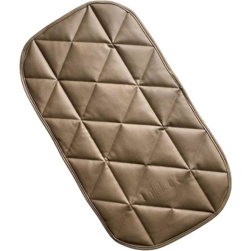 Quilted Padded Vegan Leather Portable Changing pad Mat | Play mat Baby Toddler Infant by Uniklook | Baby Diaper | Tummy Time Mat Crawling Play Time | Waterproof Baby Infant Floor Mat 16”x30” (Tan)