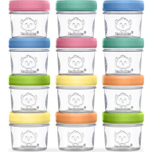 12-Pack Prep Jars Baby Food Storage Glass Containers