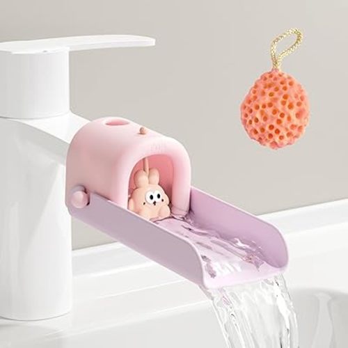 Faucet Extender for Kids - Temperature-Sensitive, Toddler-Friendly Sink Extension for Easy Hand Washing in Bathroom & Kitchen (Purple)