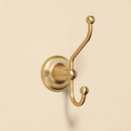 Vintage Double Wall Hook Brushed Brass - Hearth & Hand™ With Magnolia