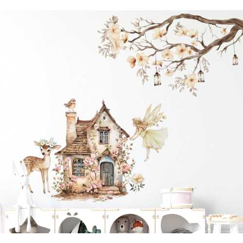 Fairy Wall Decals for Nursery Room | Nursery Wall Decals | Fairy Nursery Wall Stickers | Kids Room Decor | Magical Fairy Wall Art