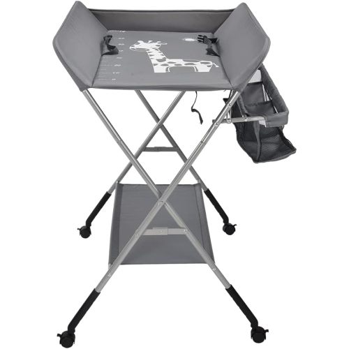 2 in 1 Baby Changing Mat and Bathtub from Birth to 12 Months Baby Changing Table Foldable Portable Baby Changing Table with 4 Wheels Dark Grey (Dark Grey) : Amazon.es: Baby Products