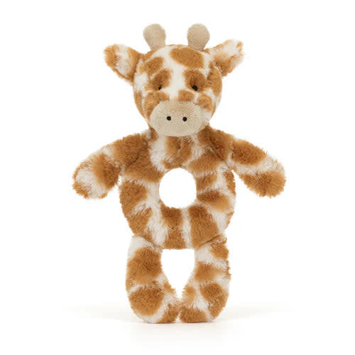 Bashful Giraffe Ring Rattle - Magpies