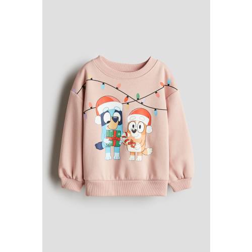 PRINTED SWEATSHIRT, Light pink/Bluey - size 2T (1.5-2Y)