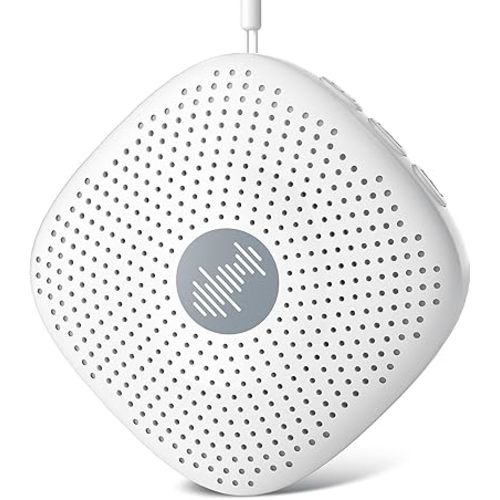 White Noise Machine,Portable Sound Machine for Baby Adult,21Soothing Sound,Auto-Off Timer,Noise Canceling for Office & Sleeping, Compact Size for Home,Travel,Registry Gift,White