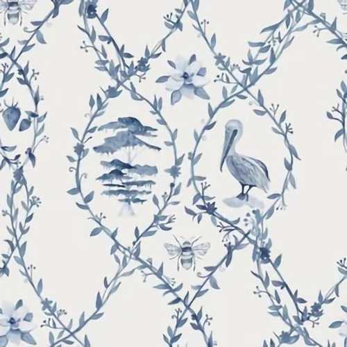 Lovey, Baby Blanket, or Adult Blanket: Blue Louisiana Toile. Louisiana Lovey. Toile Lovey. Pelican. Cypress. Strawberries. Magnolias. Bees.
