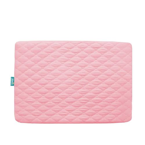 Pack and Play Mattress Protector Sheets Fitted Waterproof Pack and Play Mattress Pad Cover, Compatible with Graco Pack n Play & Dream On Me & Pamo Babe, Playpen/Playard Sheet Quilted, Pink, 39" x 27"