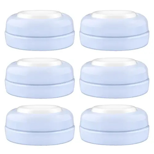 Maymom Screw Lids Aka Travel Caps with Rewritable Sealing Disc Compatible with Avent Bottle, Maymom Wide Mouth Bottles; Cap Replace Avent Natural Bottle Sealing Ring and Sealing Disc, 6pcs. (Blue)