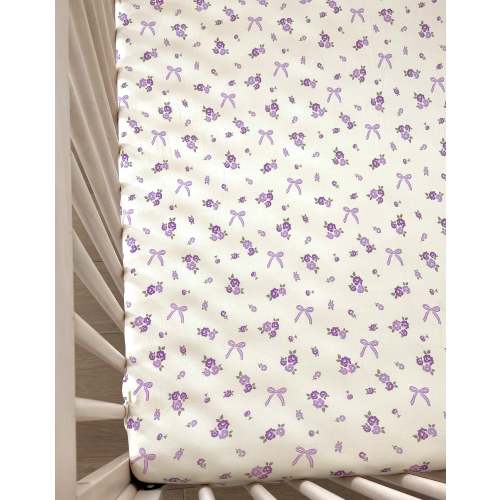 Purple Isabelle Crib Sheet