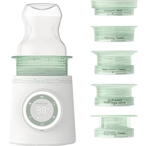 Momcozy Portable Travel Baby Bottle Warmer, Double Leak-Proof Travel Bottle Warmer with Fast Heating for Breastmilk/Formula