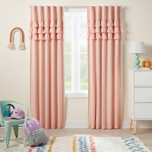 Ruffle Kids' Blackout Window Curtain Panel - Pillowfort™