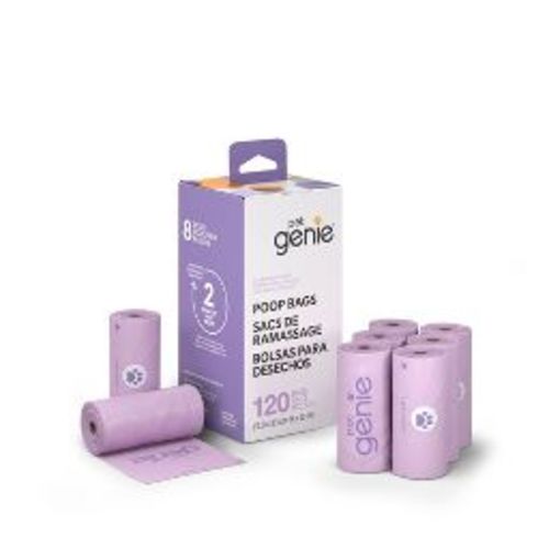 Pet Genie On-The-Go Lavender Scented Dog Waste Bags - 120ct