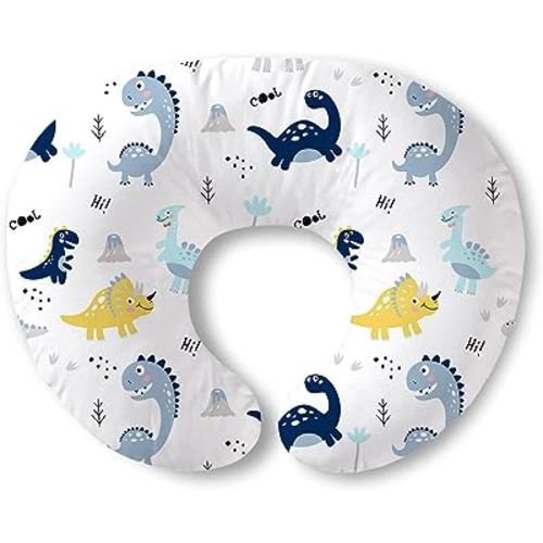 Plushii Nursing Pillow, Breathable Nursing Pillows for Breastfeeding, Breast Feeding Pillows for Mom, Breastfeeding Pillows for Bottle Feeding, Tummy Time, Sitting Support - Dinosaurs World