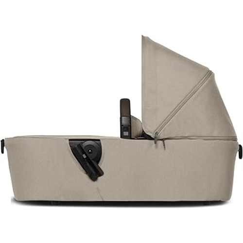 Joolz AER+ Carrycot for Newborn (0-6 Months) - One-Hand Foldable Cot - Breathable Mattress - Lightweight Stroller Bassinet for Baby (Up to 20lbs)- Extended Sunhood - Water-Repellent (Sandy Taupe)
