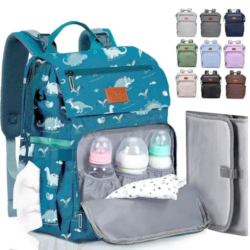 PILLANI Baby Diaper Bag Backpack - Large Bag for Boys & Girls - Diaper Backpack - Travel Diaper Bags w/Changing Pad, Baby Registry Search & Shower Gifts - Essentials Must Haves Newborn Stuff for Mom