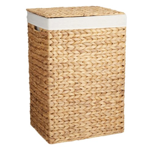 Natural Water Hyacinth Laundry Hamper, Small