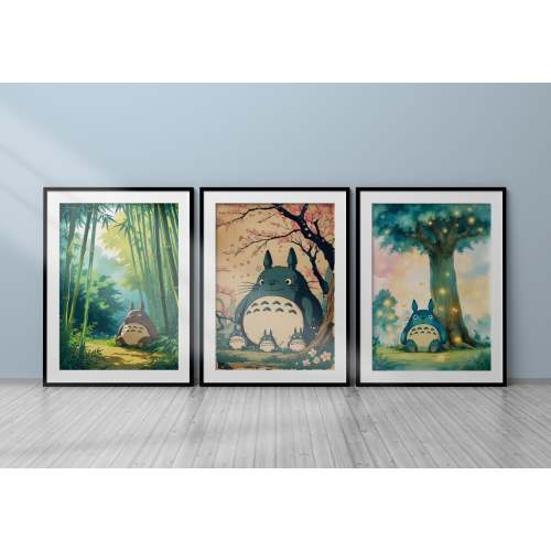 Studio Ghibli Prints, Totoro Posters, Ghibli Posters, Hayao Miyazaki Movie, Totoro Wall Art, Ghibli Art, Home Decor, Wall Art, Anime Poster