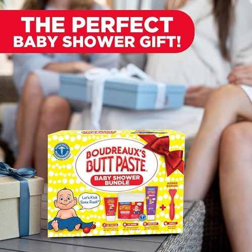 Boudreaux's Butt Paste Baby Shower Bundle, Baby Diaper Rash Cream Ointments & Applicator Kit