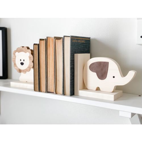 Nursery book ends - book ends - safari nursery decor - wooden book ends - book ends kids - neutral nursery decor - baby shower gift
