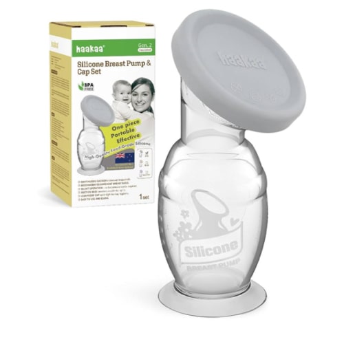 haakaa Manual Breast Pump (5oz/150ml) One-Piece Design with Upgrade Suction Base & Silicone Cap Made by Food Grade Silicone Milk Saver & Milk Catcher for Breastfeeding Moms : Amazon.co.uk: Baby Products
