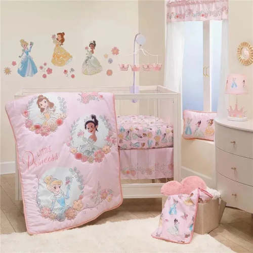 Lambs & Ivy - 3Pk Disney Princesses Nursery Baby Crib Bedding Set