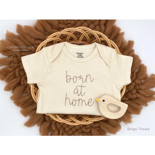 Handstitched Born at Home ONESIES® Brand, Pregnancy Announcement, Baby Announcement, Locally Grown, Grown at Home Baby Bodysuit, Home Birth