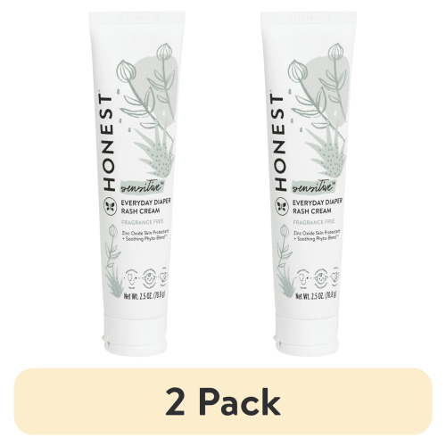 (2 pack) The Honest Company, Diaper Rash Cream, 2.5 fl oz.