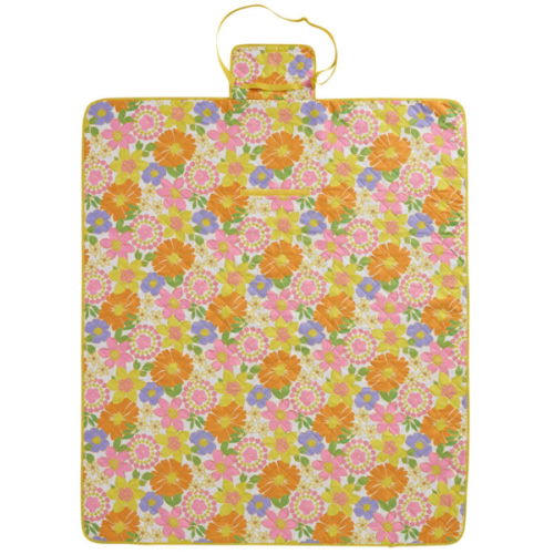 Bright Print Roll Up Picnic Blanket with Strap - World Market