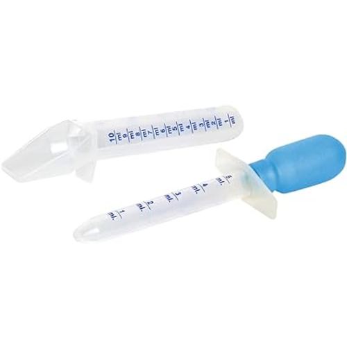 Ezy Dose Kids Oral Liquid Medicine Dropper and Spoon Kit, For Baby & Toddler, 5mL/1 TSP Capacity, Calibrated, Colors May Vary, 2 Piece Set, Made in the USA