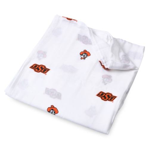 Oklahoma State Cowboys Three Little Anchors Infant 47'' x 47'' Muslin Swaddle Blanket - White