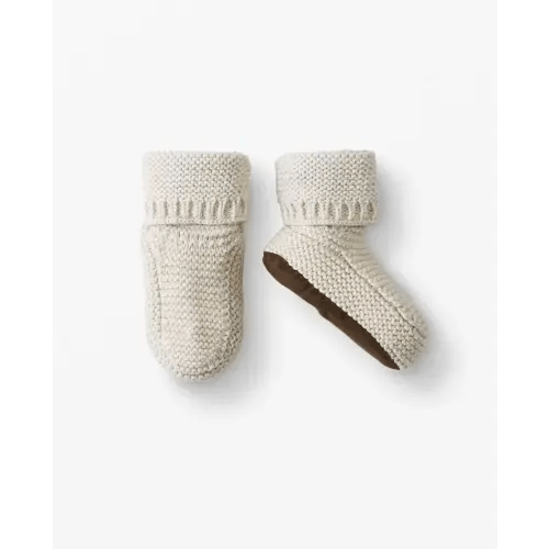 Sweaterknit Booties In Organic Cotton: 1-2