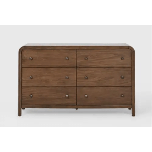 Casey Walnut 6 Drawer Dresser
