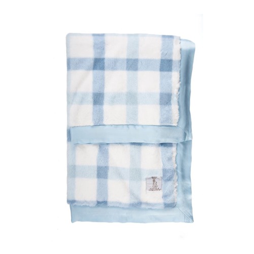 Luxe Plaid Faux Fur Baby Blanket