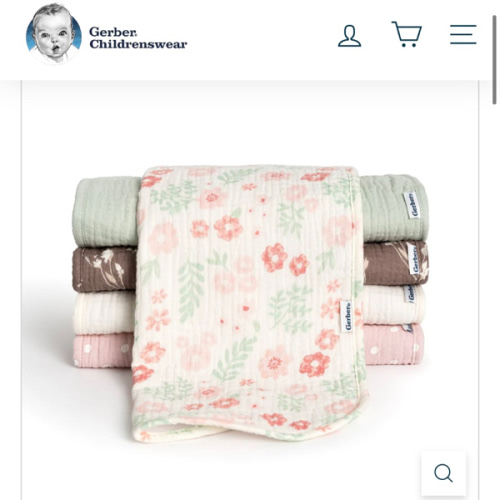 5-Pack Baby Girls Pink Floral Muslin Burp Cloths – Gerber Childrenswear